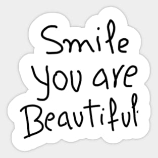 smile you are beautifull Sticker